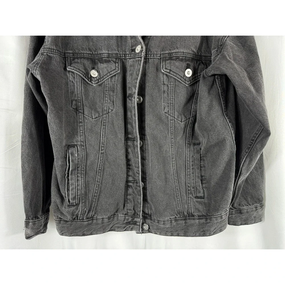 Wild Fable Women's Oversized Charcoal Gray Denim Jacket XS‎